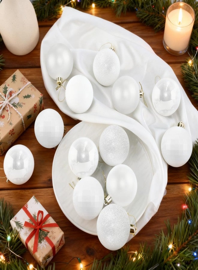 Leuceiy 2.36" Christmas Balls Christmas Tree Ornaments Shatterproof Plastic Holiday Ornament Festival Hanging Ball Holiday Decorations Set of 24pcs - Image 2